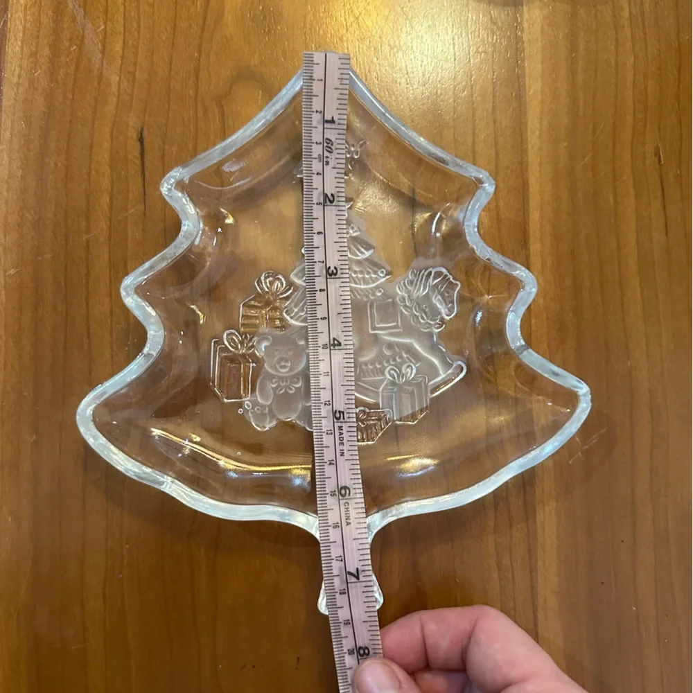 CHRISTMAS tree glass candy dish 🌲